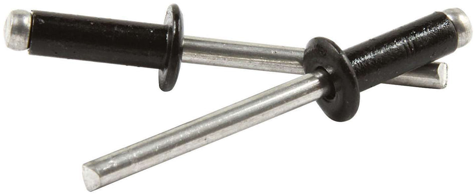 Allstar Performance 3/16" Small Head Aluminum Rivets - Black - 1/4" to 3/8" Grip Range - (250 Pack)