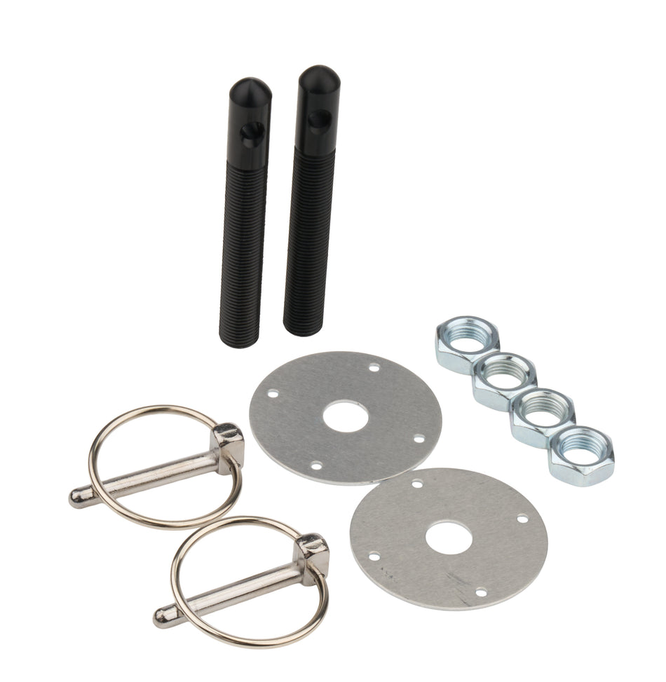 Allstar Performance Aluminum Hood Pin Kit - Black - 1/2" Diameter