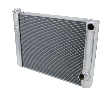 Allstar Performance Aluminum Dual Pass Radiator - 26 in W x 19 in H x 2.25 in D - Right Side Inlet - Right Side Outlet
