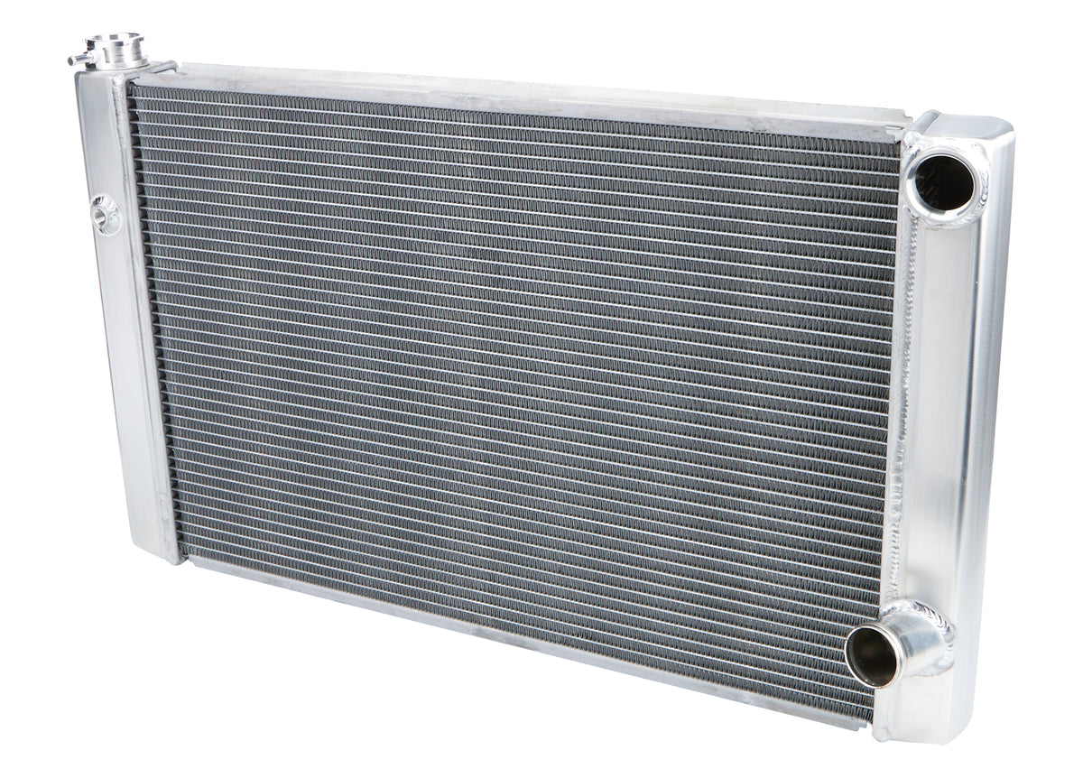 Allstar Performance Aluminum Dual Pass Radiator - 31 in W x 19 in H x 2.25 in D - Right Side Inlet - Right Side Outlet