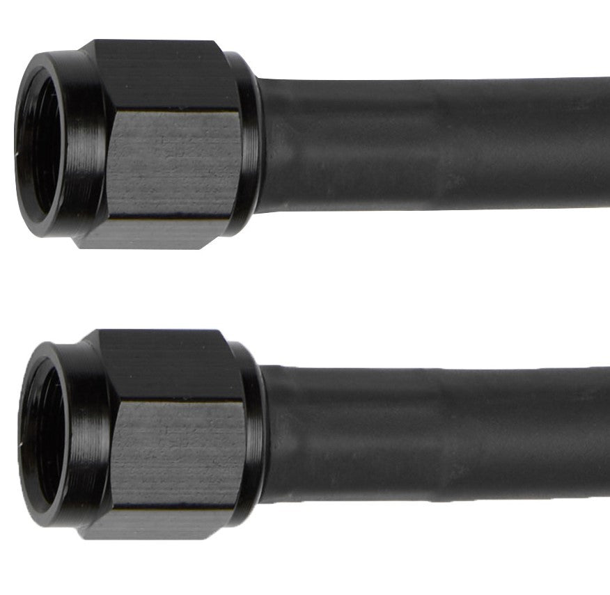 Allstar Performance Brake Hose -36 in Long -4 AN Hose -4 AN Straight Female - Coated Braided Stainless / PTFE - Black ALL48358