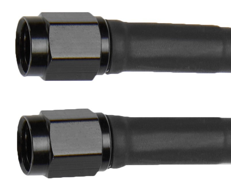 Allstar Performance Brake Hose -62 in Long -3 AN Hose -3 AN Straight Female - Coated Braided Stainless / PTFE - Black