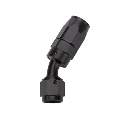 Allstar Performance Reusable Hose End - Black - 30 Deg Elbow -6 AN