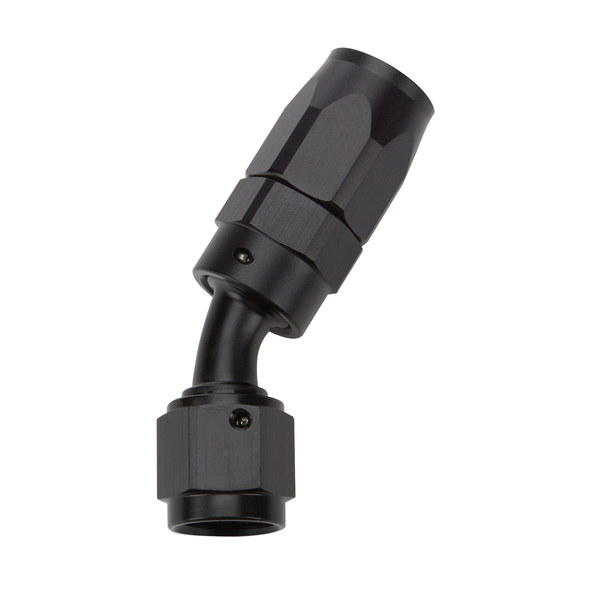 Allstar Performance Reusable Hose End - Black - 30 Deg Elbow -16 AN