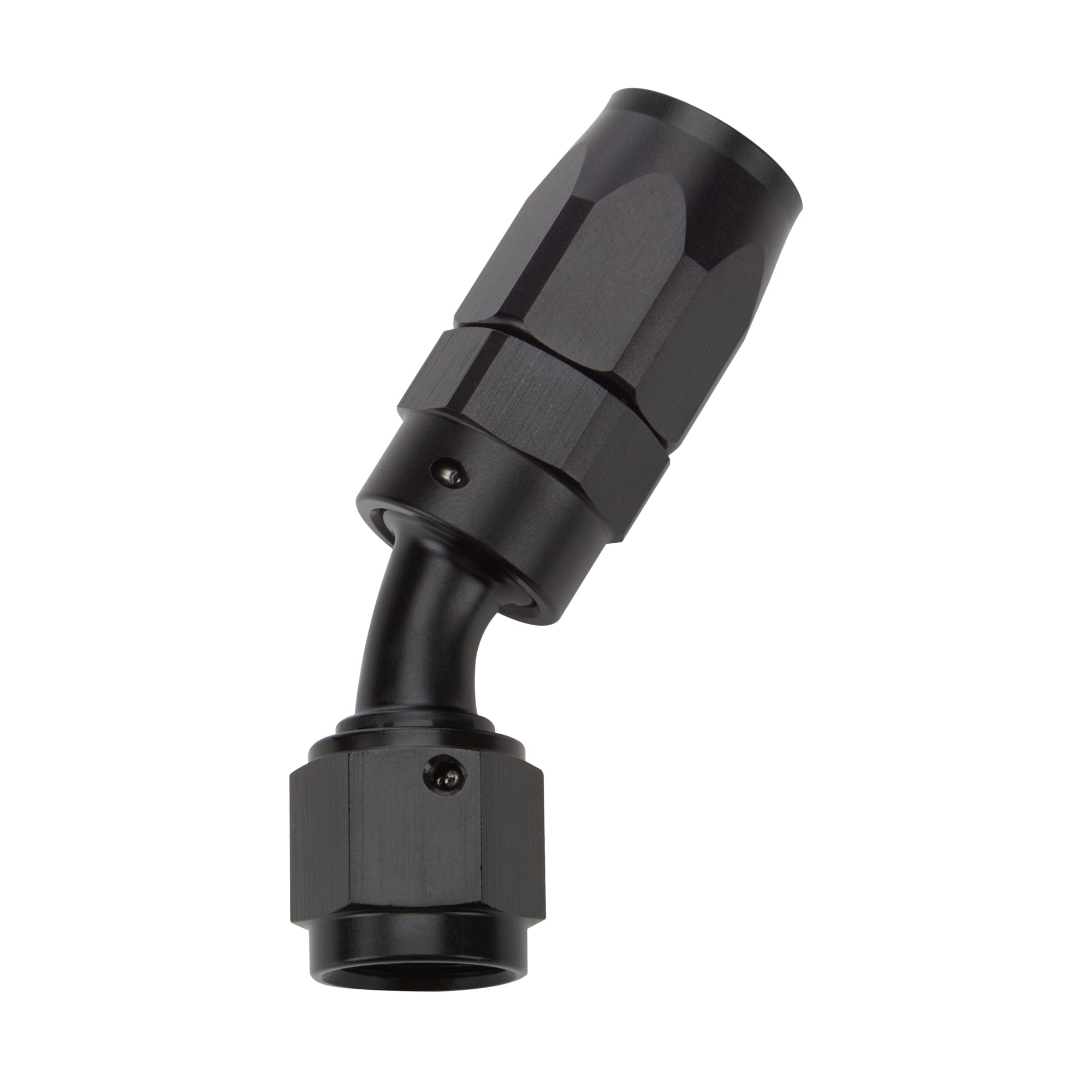 Allstar Performance Reusable Hose End - Black - 30 Deg Elbow -16 AN