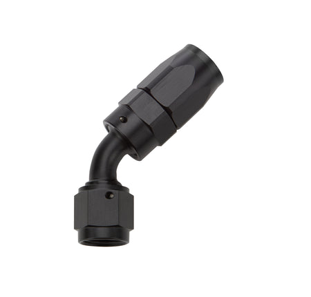 Allstar Performance Reusable Hose End - Black - 45 Deg Elbow -6 AN