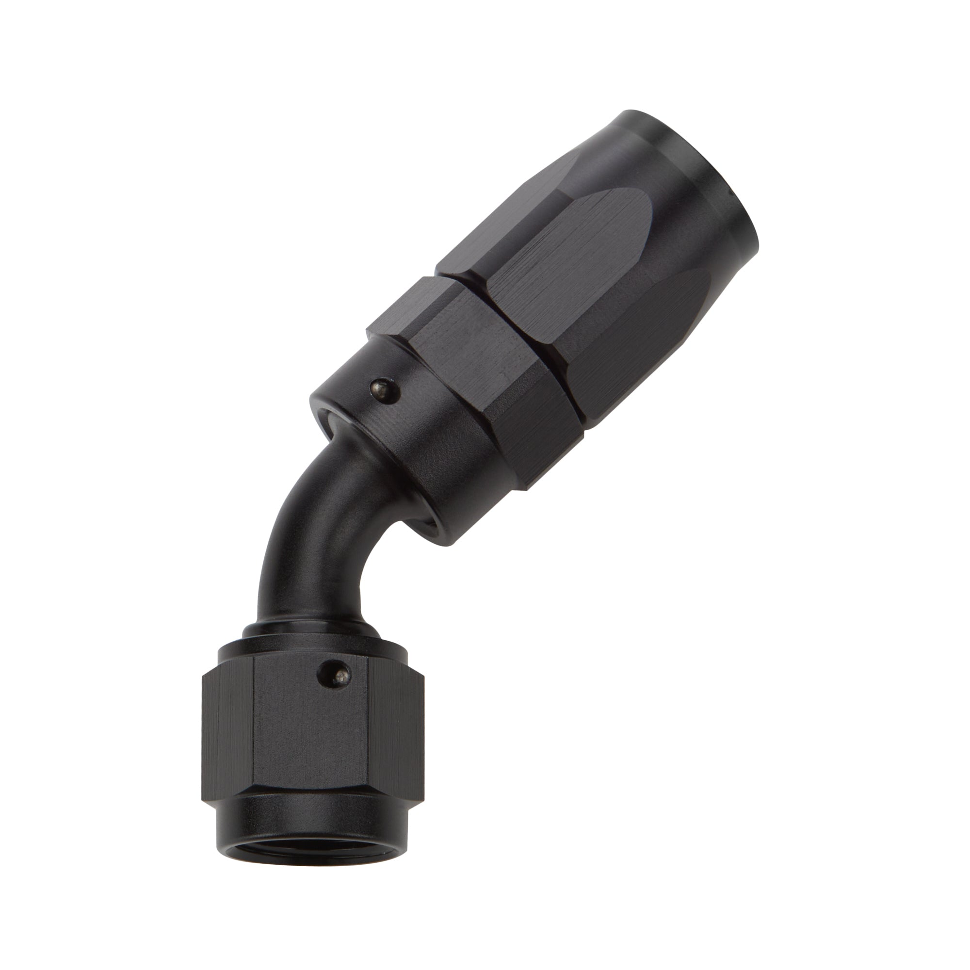 Allstar Performance Reusable Hose End - Black - 45 Deg Elbow -16 AN