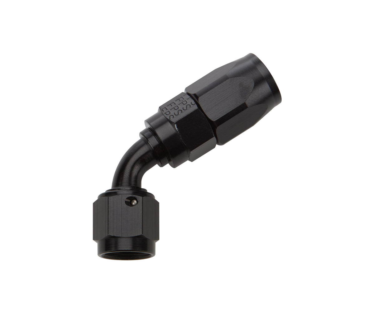 Allstar Performance Reusable Hose End - Black - 60 Deg Elbow -6 AN