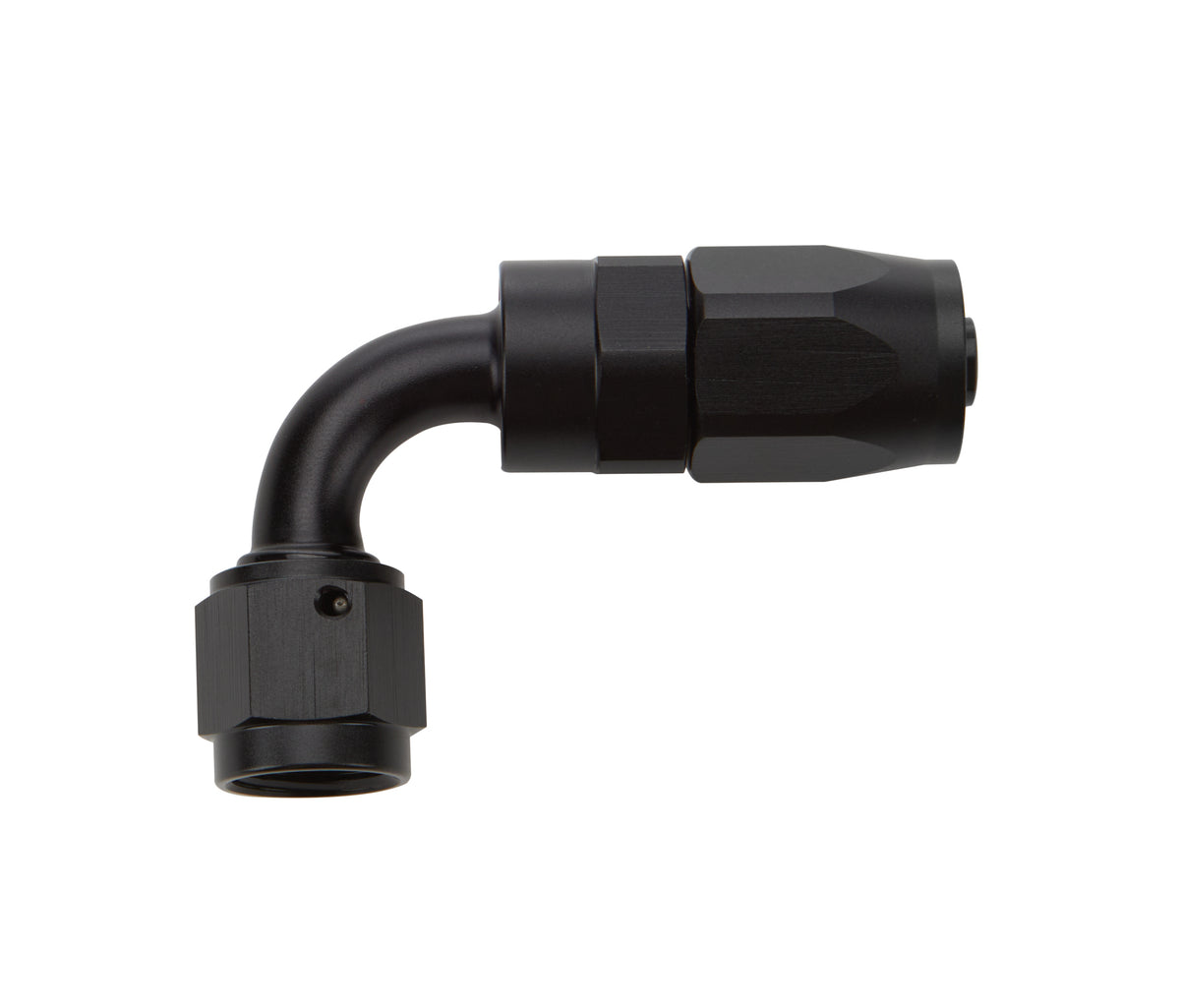 Allstar Performance Reusable Hose End - Black - 90 Deg Elbow -6 AN
