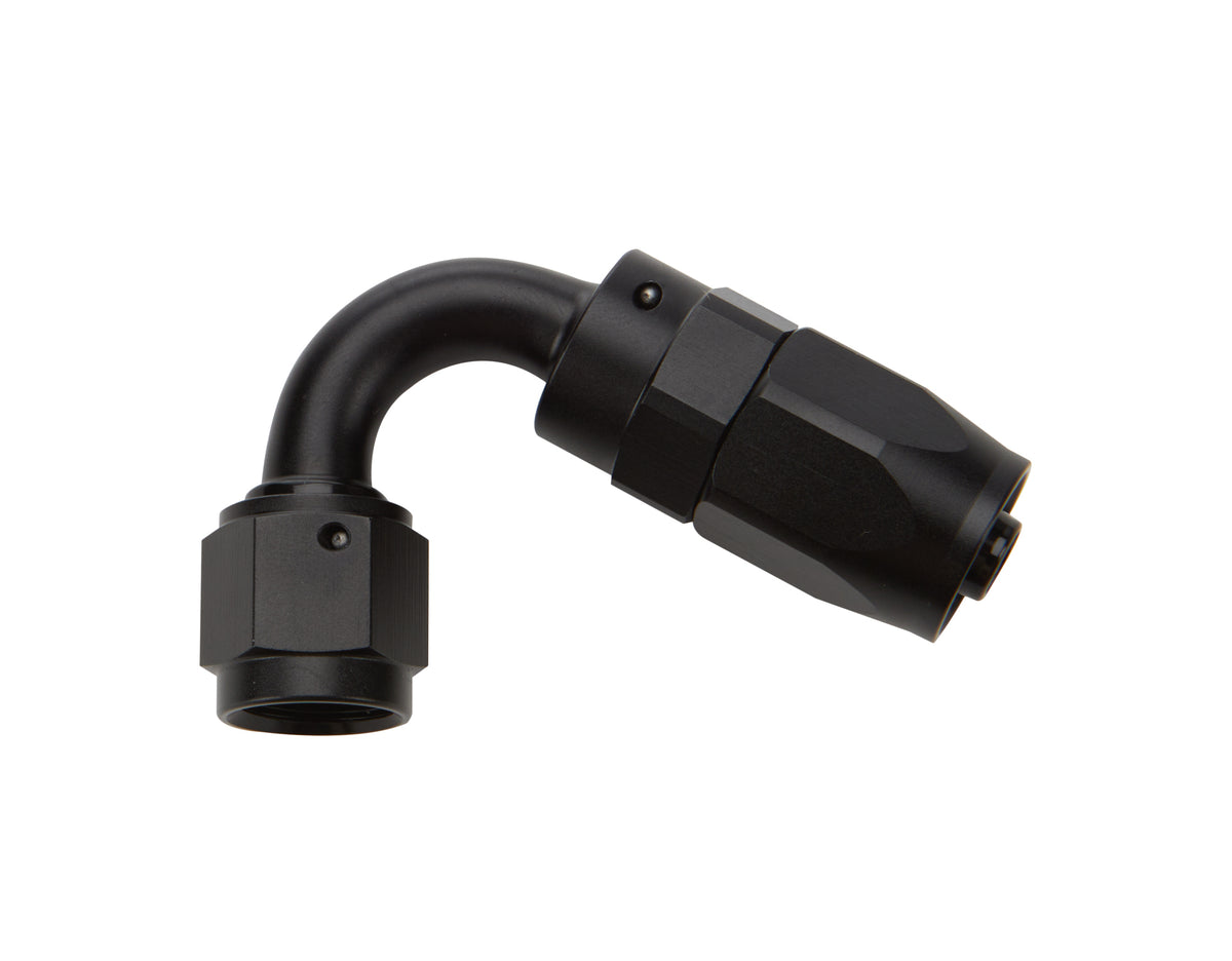 Allstar Performance Reusable Hose End - Black - 120 Deg Elbow -6 AN