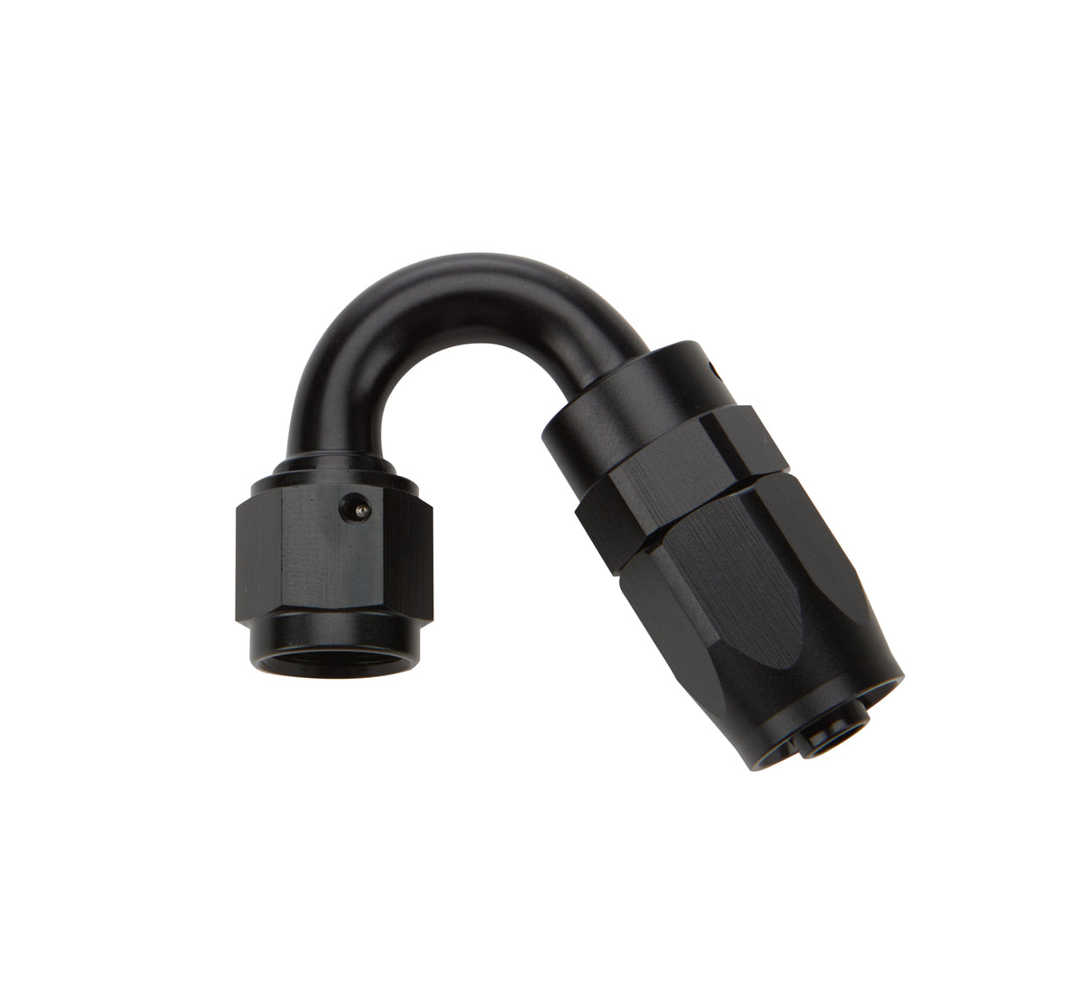 Allstar Performance Reusable Hose End - Black - 150 Deg Elbow -6 AN