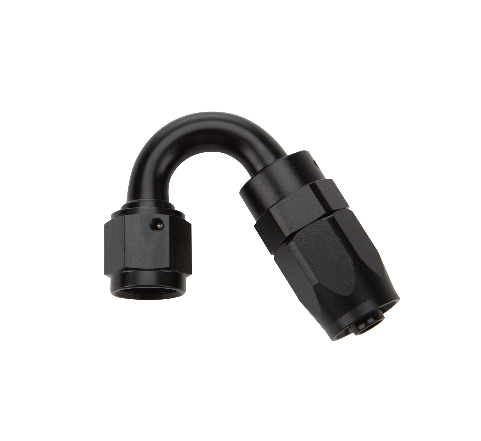 Allstar Performance Reusable Hose End - Black - 150 Deg Elbow -6 AN