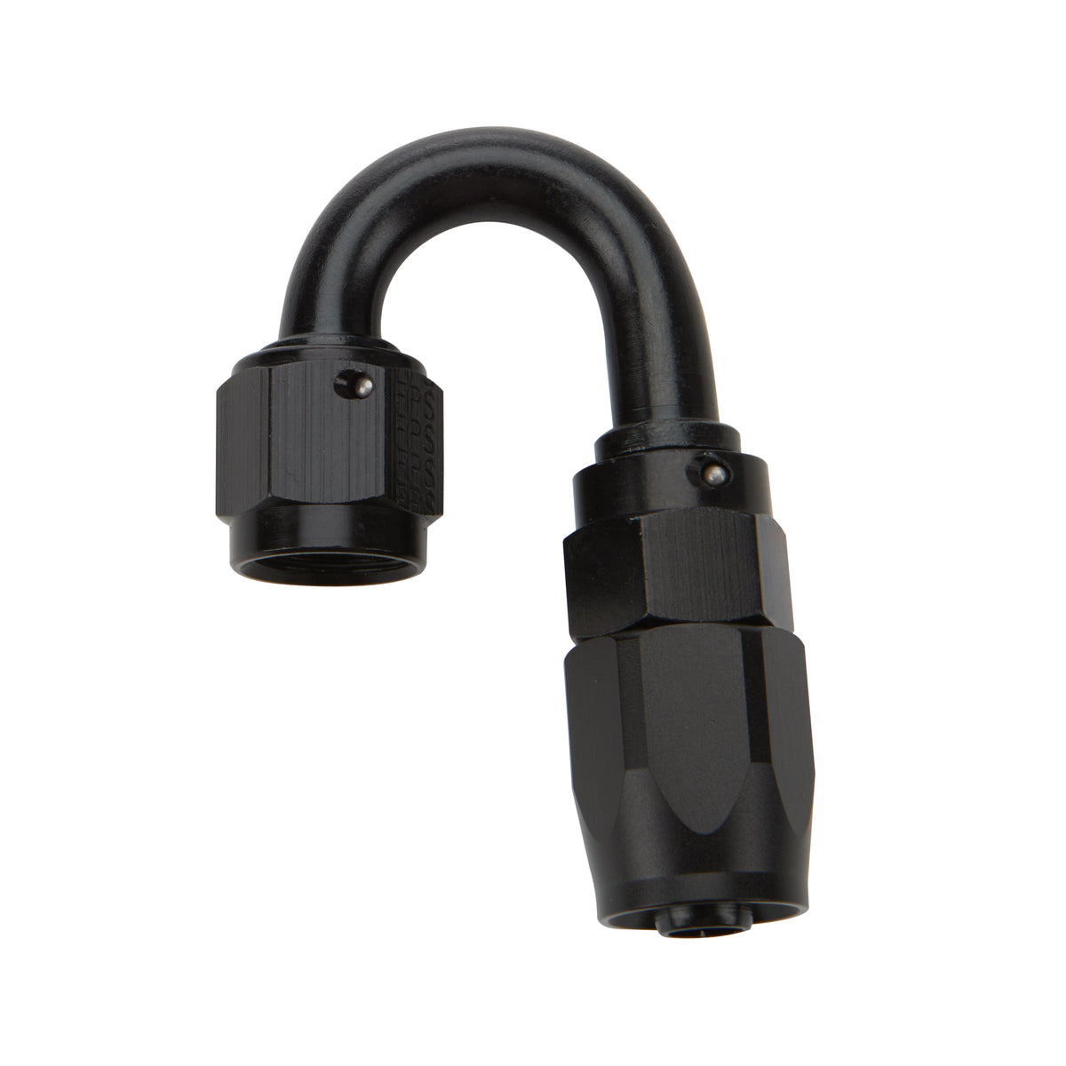 Allstar Performance Reusable Hose End - Black - 180 Deg Elbow -10 AN