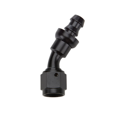 Allstar Performance Pushlock Hose End - Black - 30 Deg Elbow -6 AN