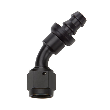 Allstar Performance Pushlock Hose End - Black - 45 Deg Elbow -12 AN