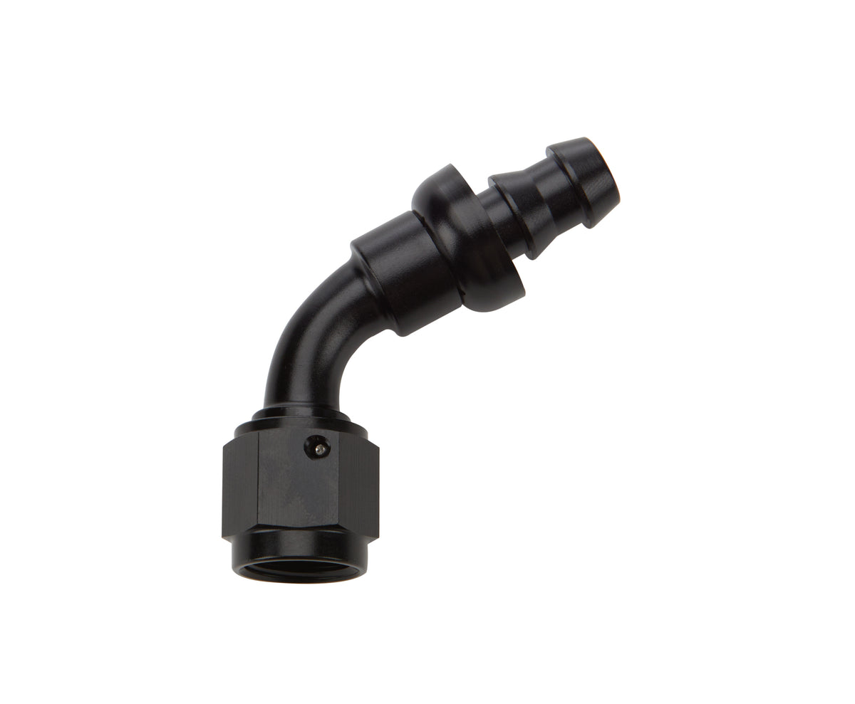 Allstar Performance Pushlock Hose End - Black - 60 Deg Elbow -6 AN