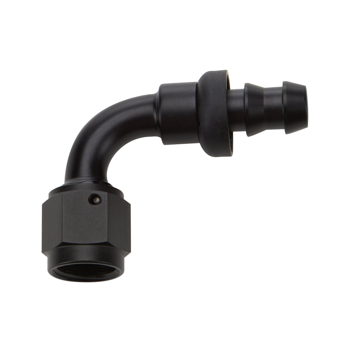 Allstar Performance Pushlock Hose End - Black - 90 Deg Elbow -4 AN