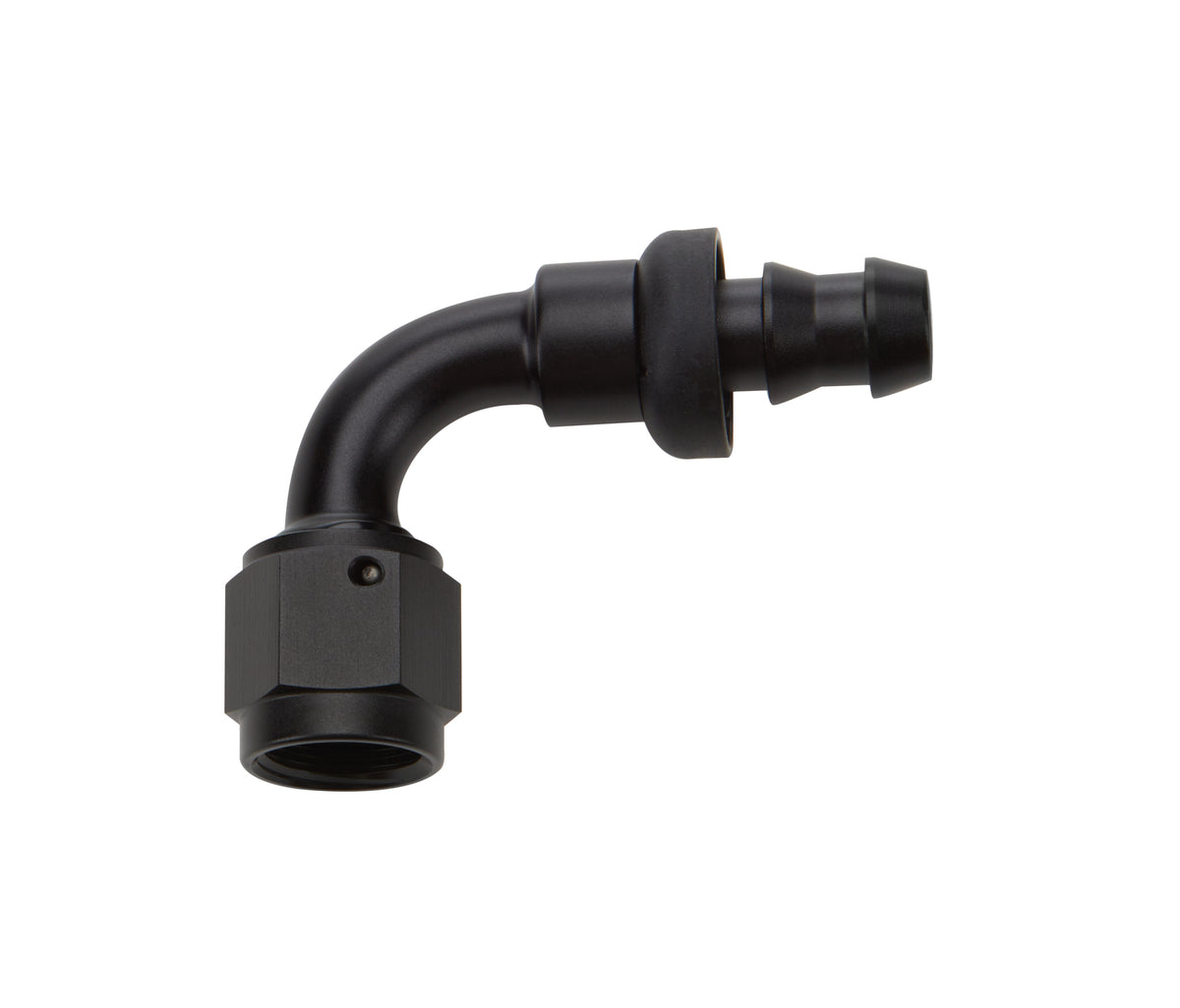 Allstar Performance Pushlock Hose End - Black - 90 Deg Elbow -6 AN