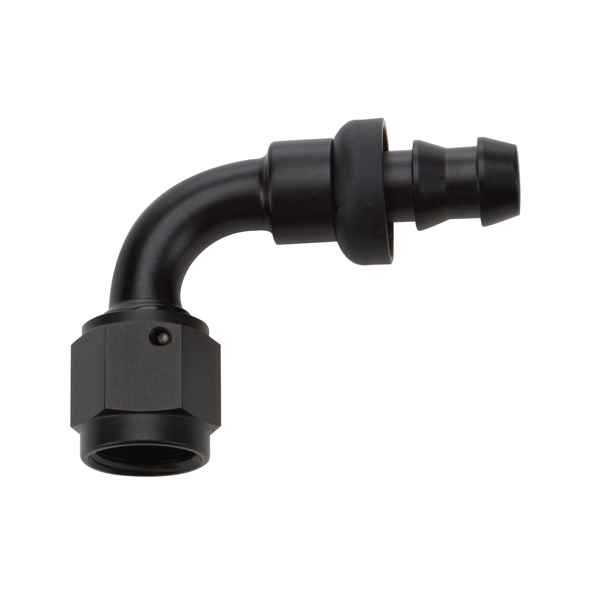 Allstar Performance Pushlock Hose End - Black - 90 Deg Elbow -8 AN