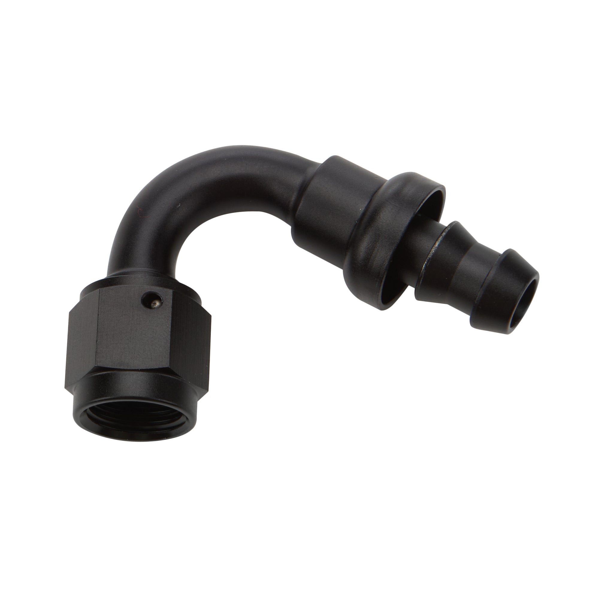 Allstar Performance Pushlock Hose End - Black - 120 Deg Elbow -10 AN