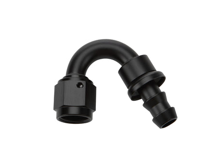Allstar Performance Pushlock Hose End - Black - 150 Deg Elbow -6 AN