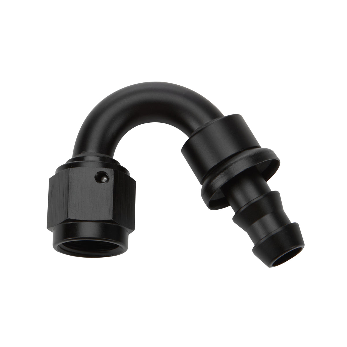 Allstar Performance Pushlock Hose End - Black - 150 Deg Elbow -8 AN