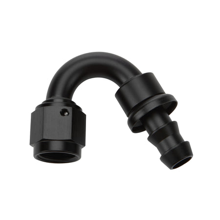 Allstar Performance Pushlock Hose End - Black - 150 Deg Elbow -8 AN