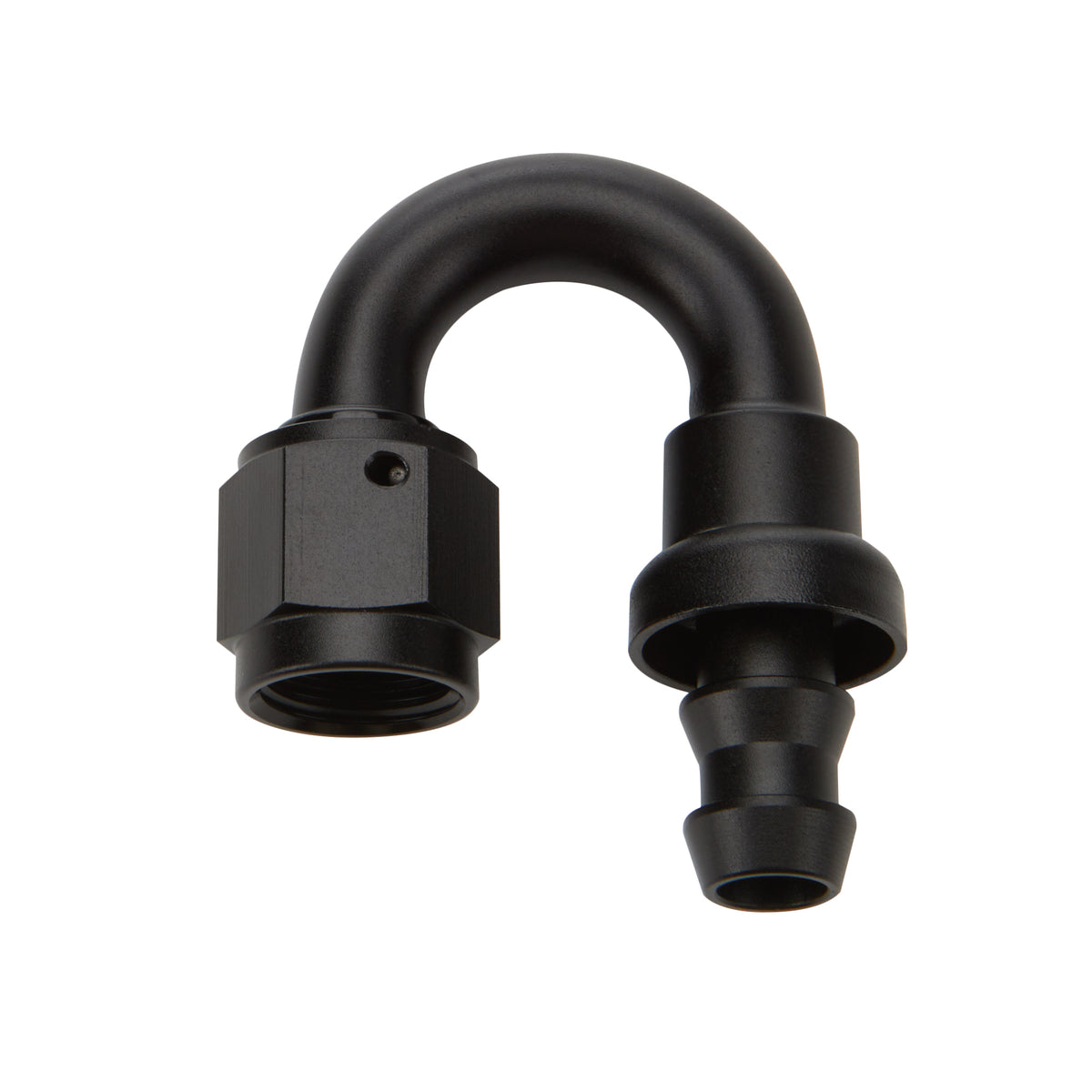 Allstar Performance Pushlock Hose End - Black - 180 Deg Elbow -12 AN