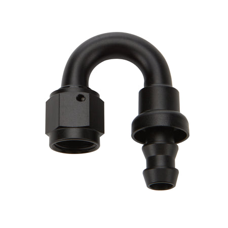 Allstar Performance Pushlock Hose End - Black - 180 Deg Elbow -12 AN