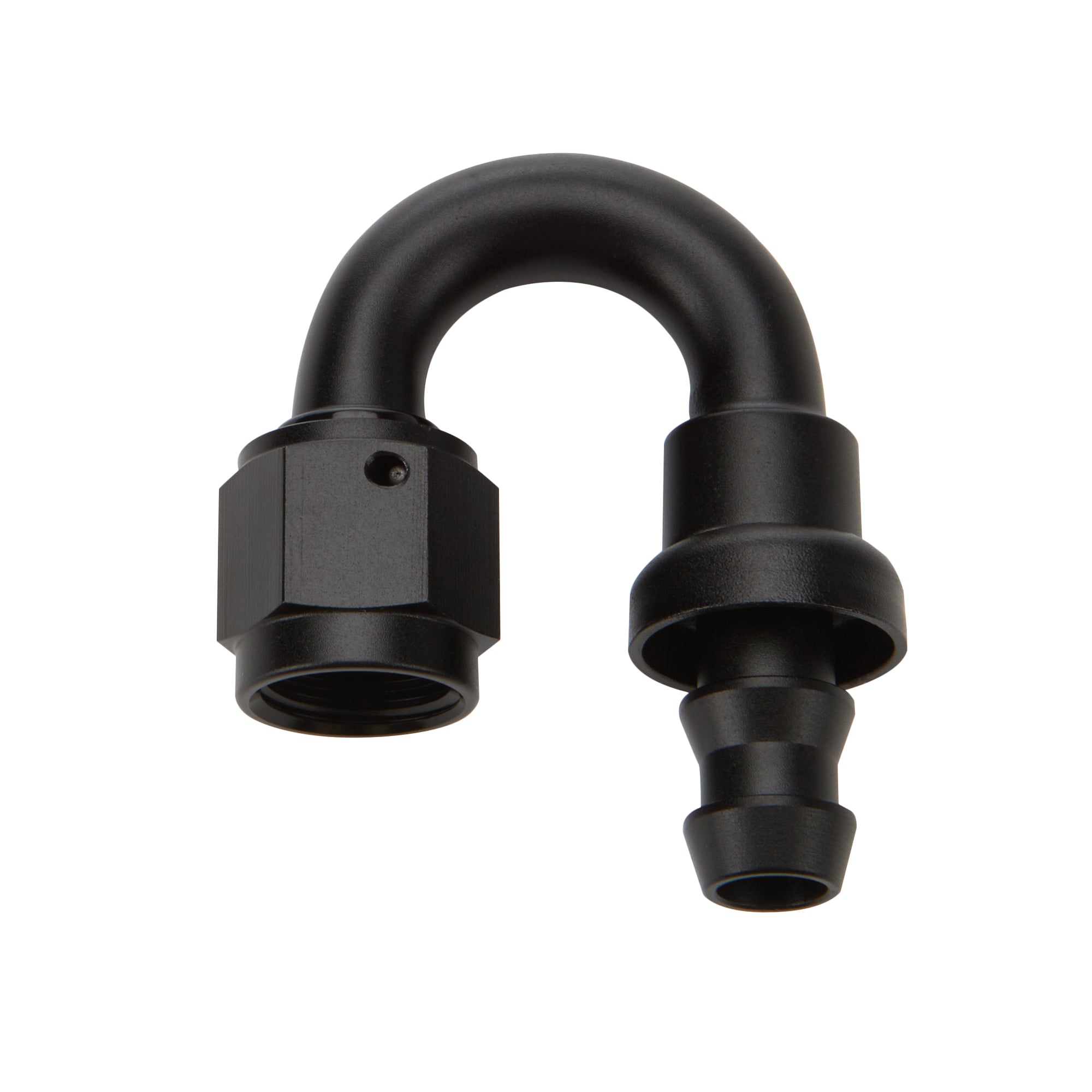 Allstar Performance Pushlock Hose End - Black - 180 Deg Elbow -16 AN
