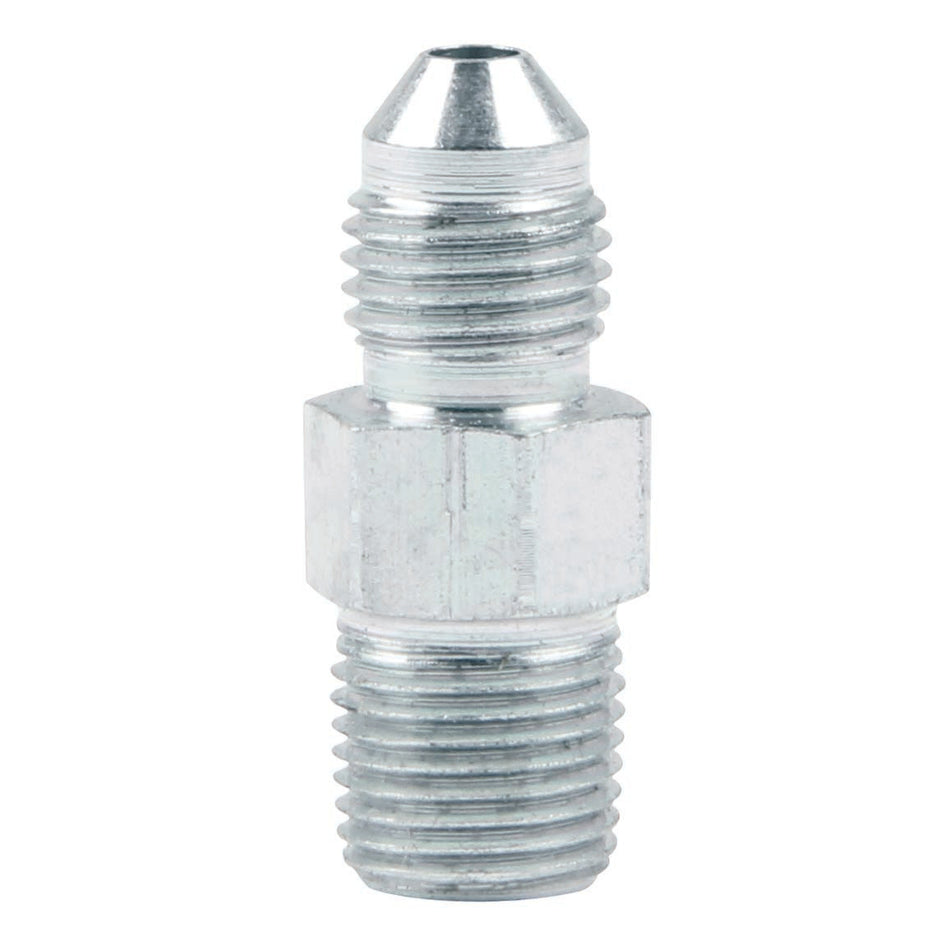 Alstar Performance Straight Brake Adapter Fitting -3 AN Male to 1/8 in NPT Male - Steel - Zinc Oxide (2 Pack)