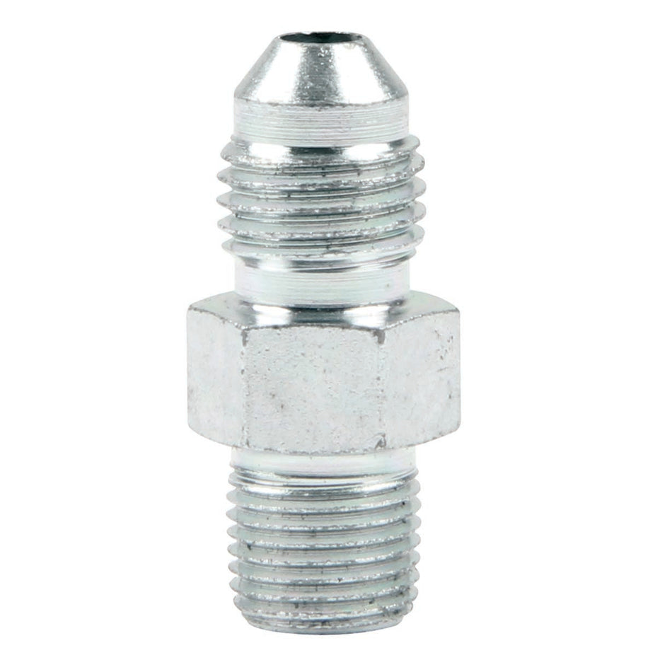 Alstar Performance Straight Brake Adapter Fitting -4 AN Male to 1/8 in NPT Male - Steel - Zinc Oxide (2 Pack)