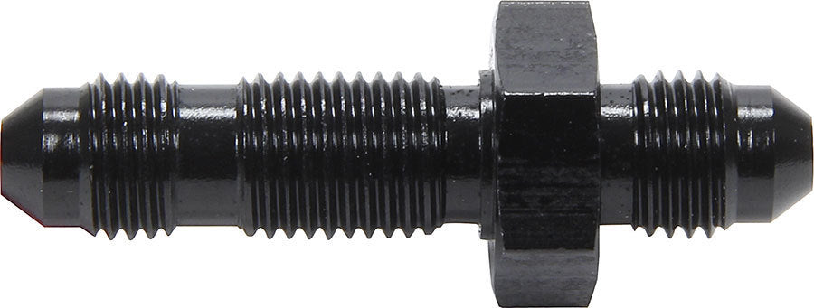 Allstar Performance Straight Bulkhead Fitting -4 AN - Black (10 Pack)
