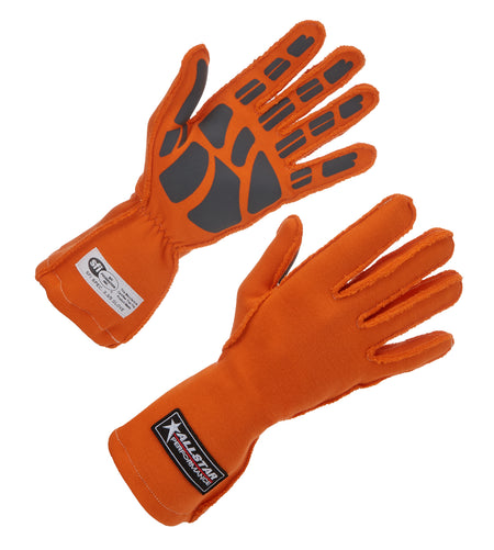 Allstar Performance Outseam Double Layer Racing Gloves - Orange/Gray