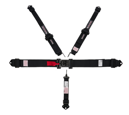 Allstar Performance 5-Point Latch & Link Harness - 3 in Belts w/ 2 in Shoulder Harness - Black