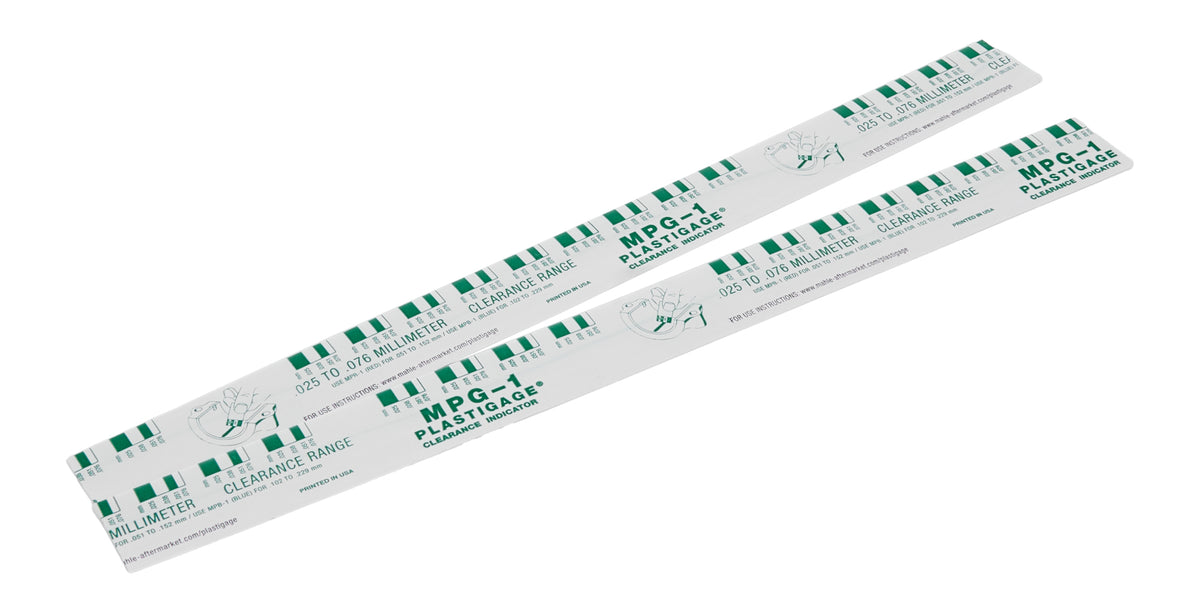 Allstar Performance Plastigauge - 0.001-0.003 in Measurement Range - 12 in Long - Green (Pair)