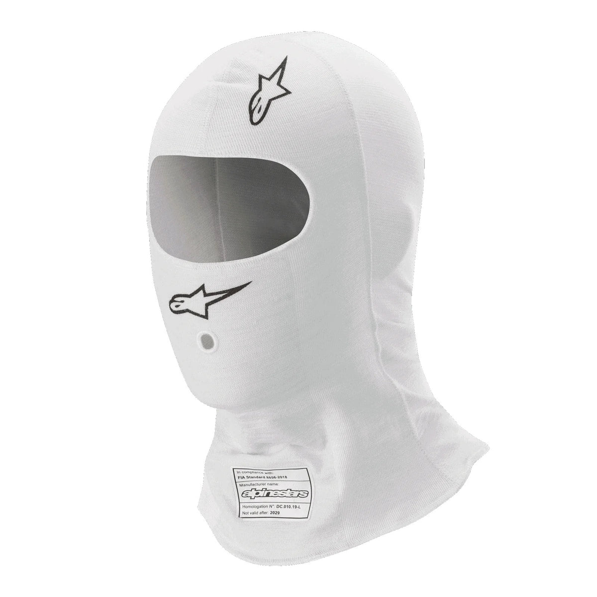 Alpinestars Race V3 Balaclava - Single Eyeport - Single Layer - Lenzing FR - White