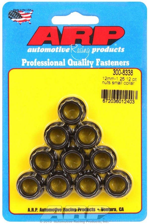 ARP 12 mm x 1.25 14 mm 12 Point Head Chromoly Nut (10 Pack)