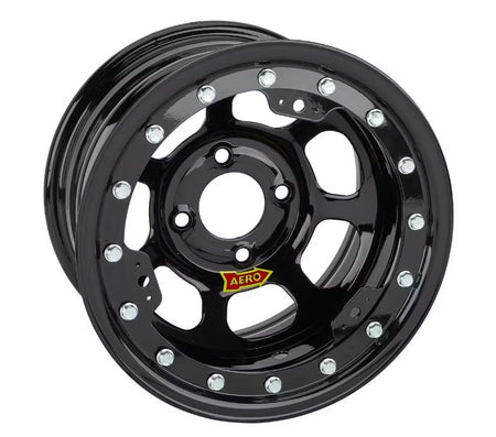 Aero 33 Series Lightweight Beadlock Wheel - 13 x 8 in - 2.000 in Backspace - 4 x 4.50 in Bolt Pattern - Black