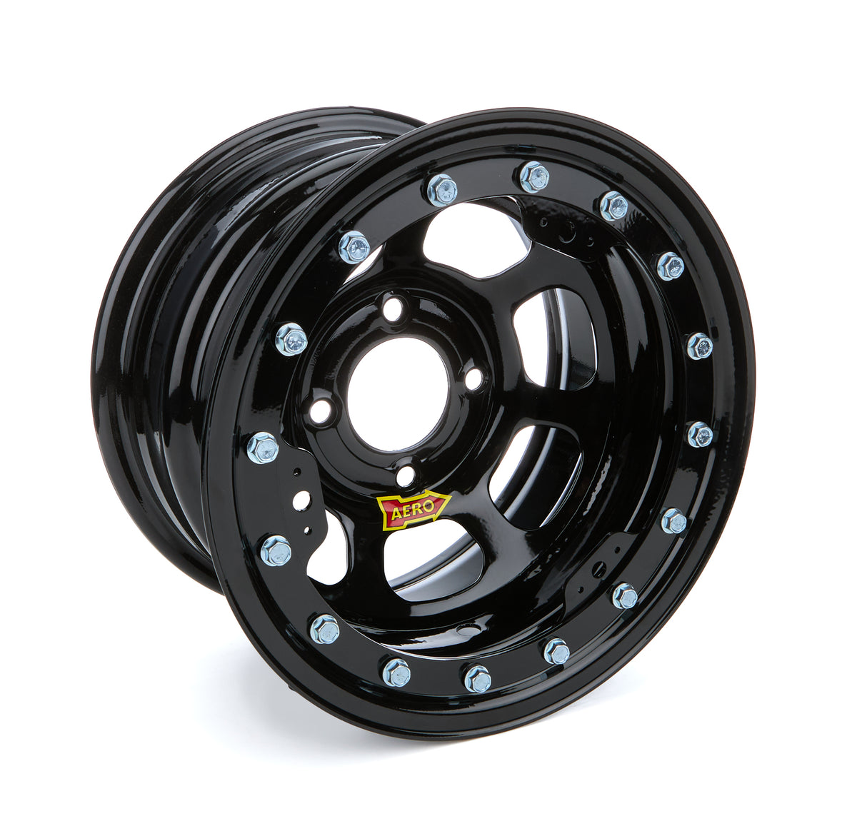 Aero 33 Series Beadlock Wheel - 13 x 8 in - 3.000 in Backspace - 4 x 4.50 in Bolt Pattern - Black