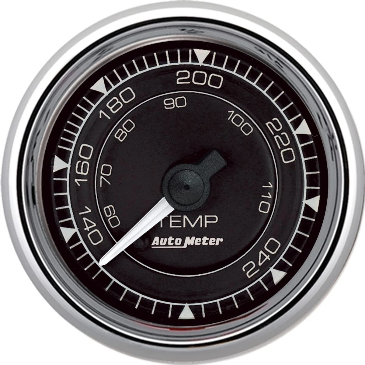 Auto Meter Chrono Series Water Temperature Gauge - 100-240 psi - Full Sweep - 2-1/16 in Diameter - Black Face