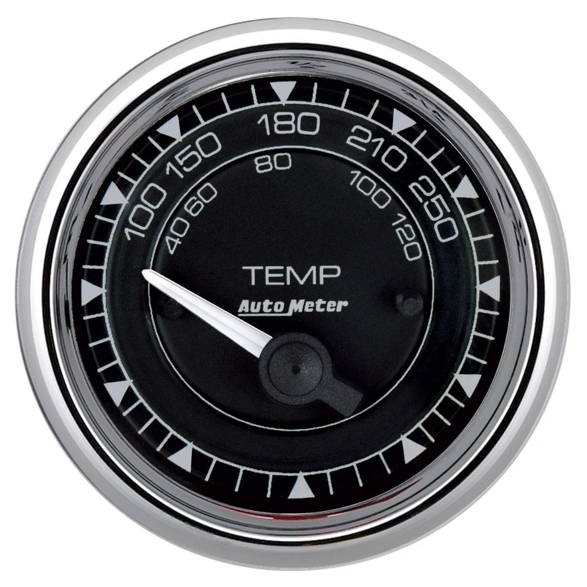 Auto Meter Chrono Series Water Temperature Gauge - 100-250 psi - Short Sweep - 2-1/16 in Diameter - Black Face