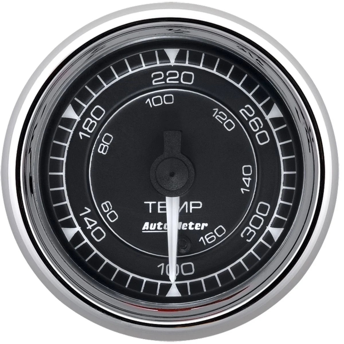 Auto Meter Chrono Series Water Temperature Gauge - 140-380 psi - Short Sweep - 2-1/16 in Diameter - Black Face