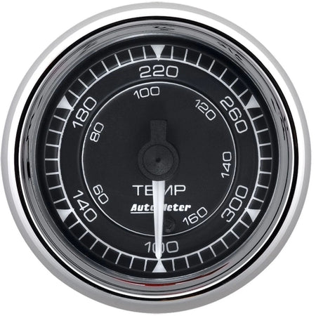 Auto Meter Chrono Series Water Temperature Gauge - 140-380 psi - Short Sweep - 2-1/16 in Diameter - Black Face