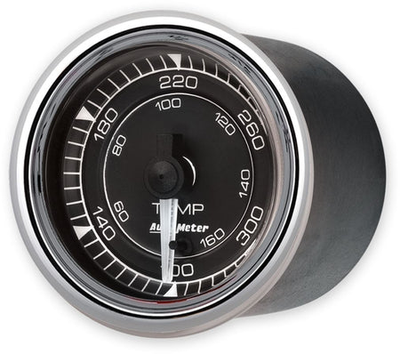 Auto Meter Chrono Series Full Sweep Oil Temperature Gauge - 140-300 psi - 2-1/16 in Diameter - Black Face