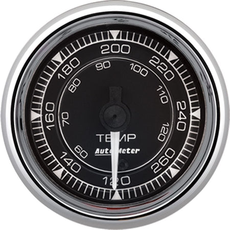Auto Meter Chrono Series Water Temperature Gauge - 120-280 psi - Full Sweep - 2-1/16 in Diameter - Black Face