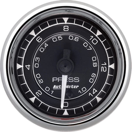 Auto Meter Chrono Series Fuel Pressure Gauge - 0-15 psi - 2-1/16 in Diameter - Black Face