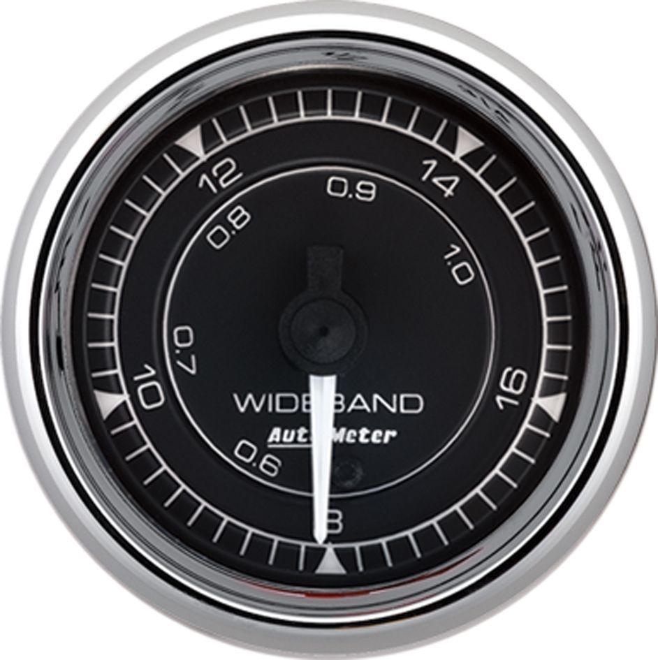 Auto Meter Chrono Series Wideband 8:1-18:1 AFR Air-Fuel Ratio Gauge - 2-1/16 in Diameter - Black Face