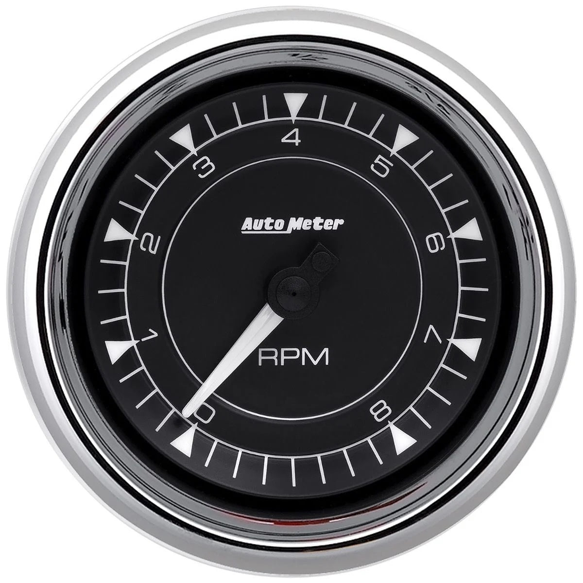 Auto Meter Chrono Series Tachometer - 8000 RPM - 3-3/8 in Diameter - Dash Mount - Black Face