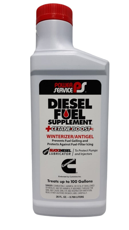 Power Service Diesel Fuel Supplement Artic Blend Stabilizer / Cetane Booster - 26 oz Bottle